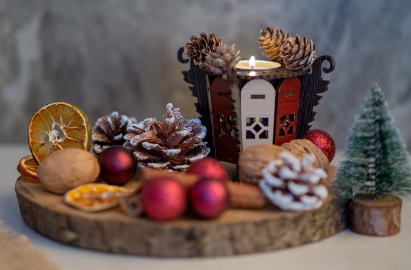 decoraciones de navidad frutas secas